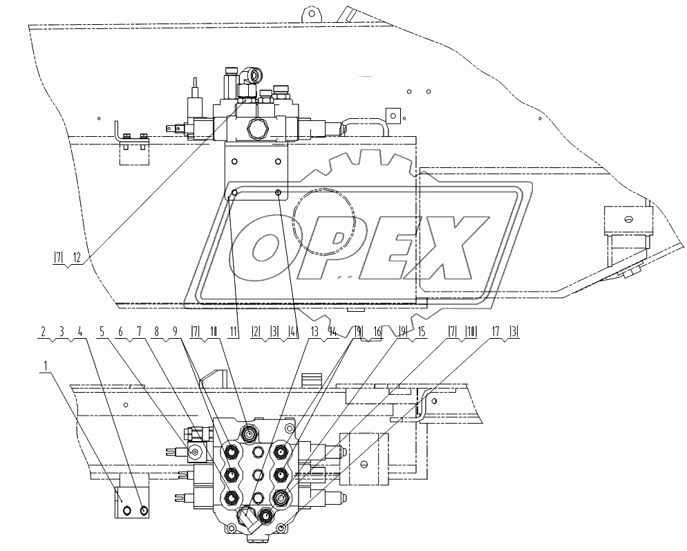 12C0903 004 MAIN VALVE MOUNTING