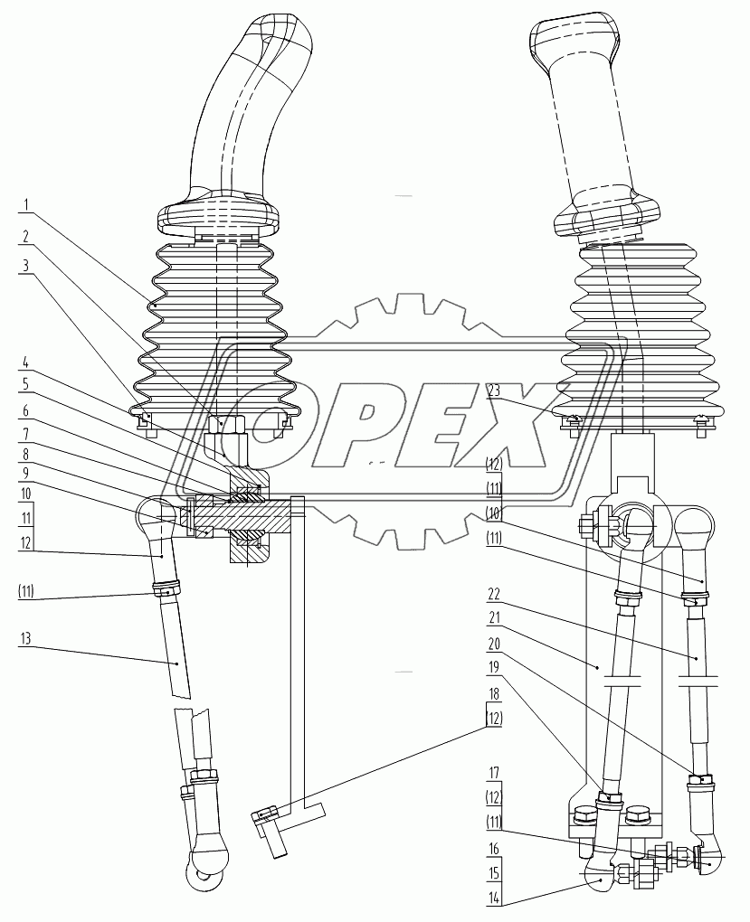 24C0383 003 CONTROL LEVER AS