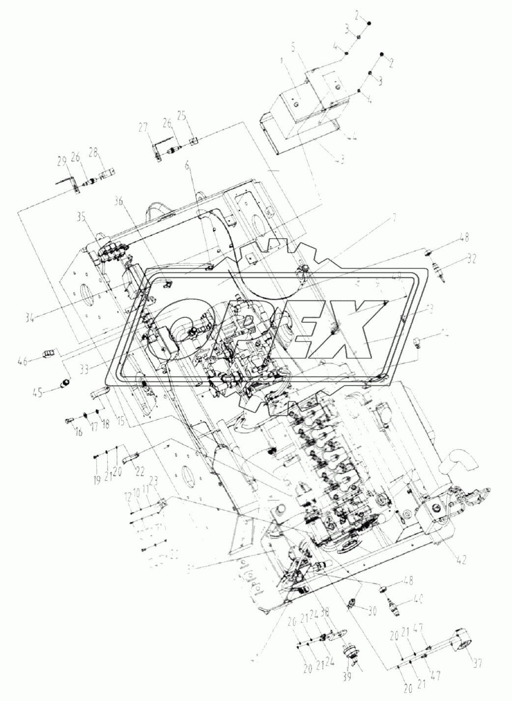 46C1266 Электропроводка рамы (двигатель Weichai D226B-4)