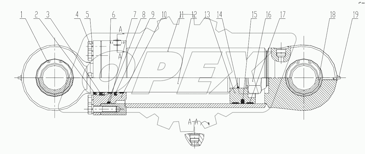 10C0721_007_00 DOZER CYLINDER