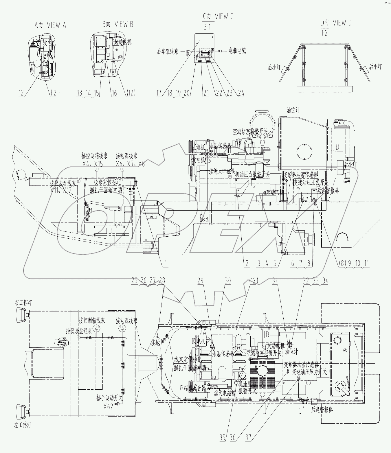 46C8772_001_00 REAR FRAME WIRING