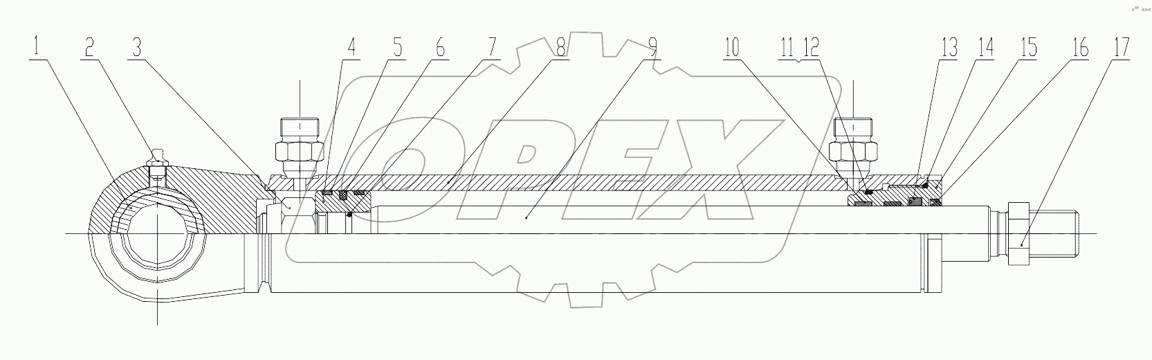 10C0681_006_00 FRONT STEERING CYLINDER