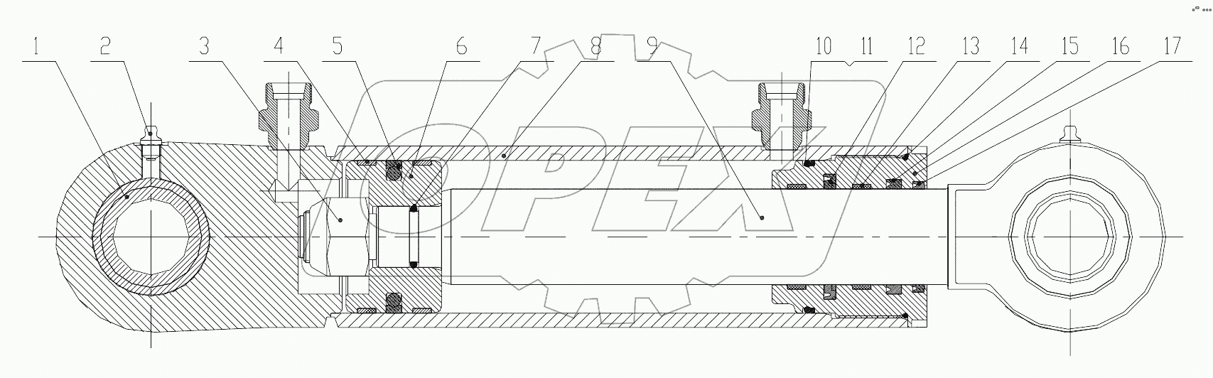 10C0663_004_00 FRONT WHEEL TILT CYLINDER