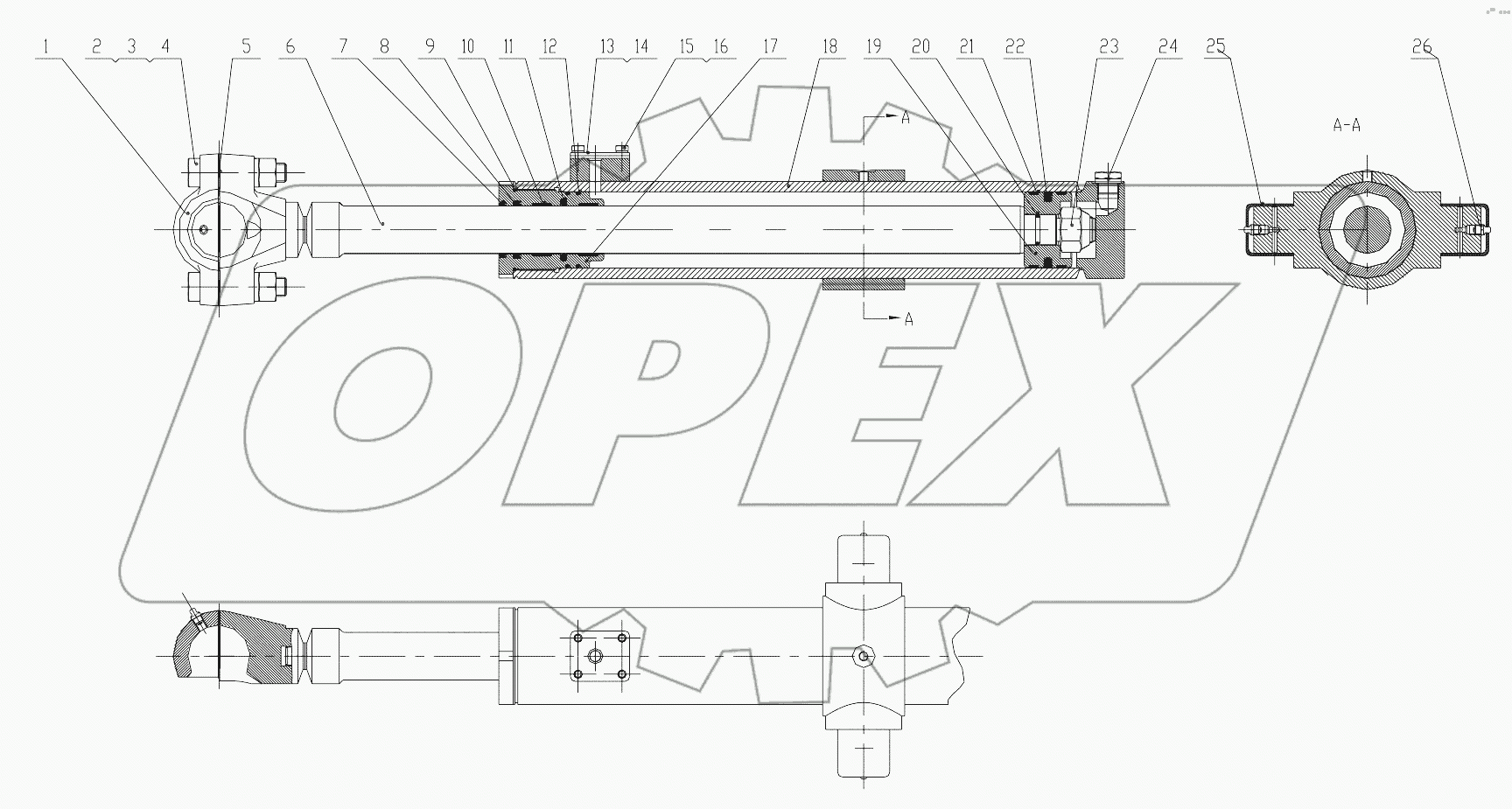 10C0696_007_00 BLADE SWING CYLINDER