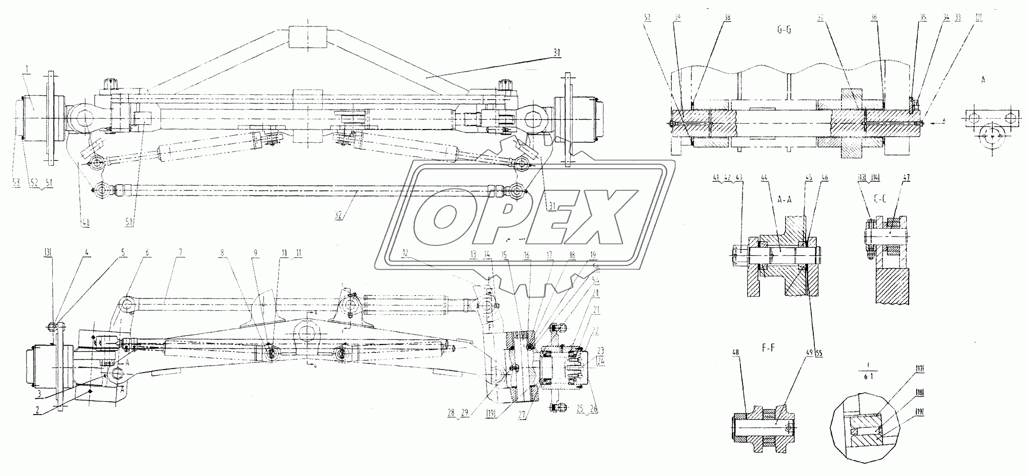 01E0115 Мост передний