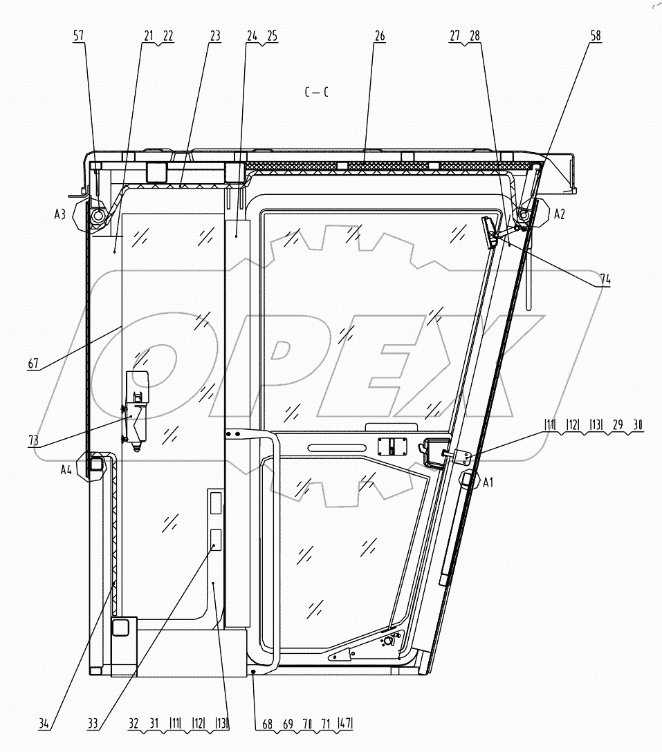  41E0117 004 CAB ASSEMBLY