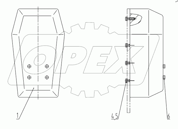  45E0088 001 FRONT COUNTER WEIGHT