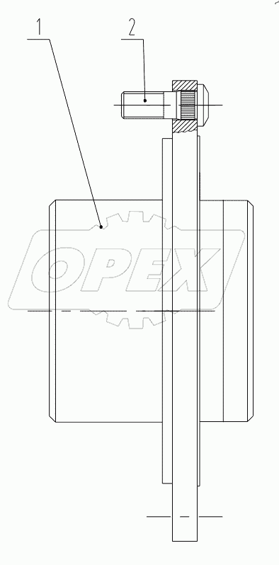 34C0305 001 AXLEAR-END HUB