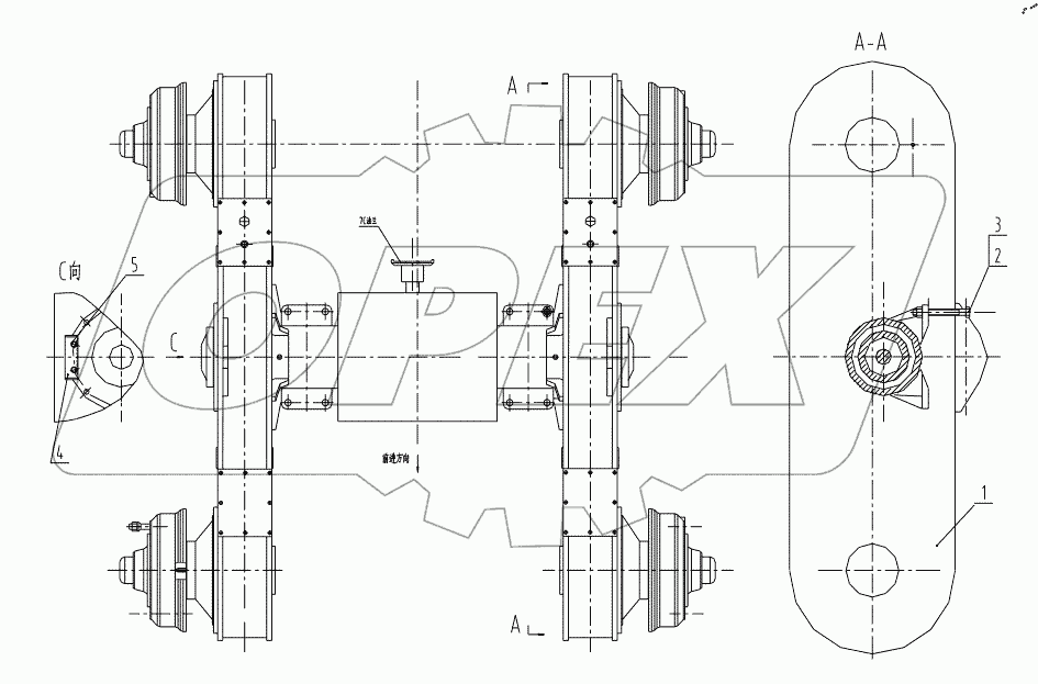  01E0116 001 REAR AXLE ASSEMBLY