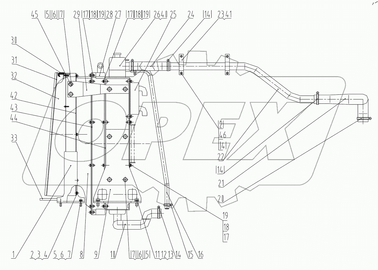  00E0257 003 RADIATOR COOLING SYSTEM
