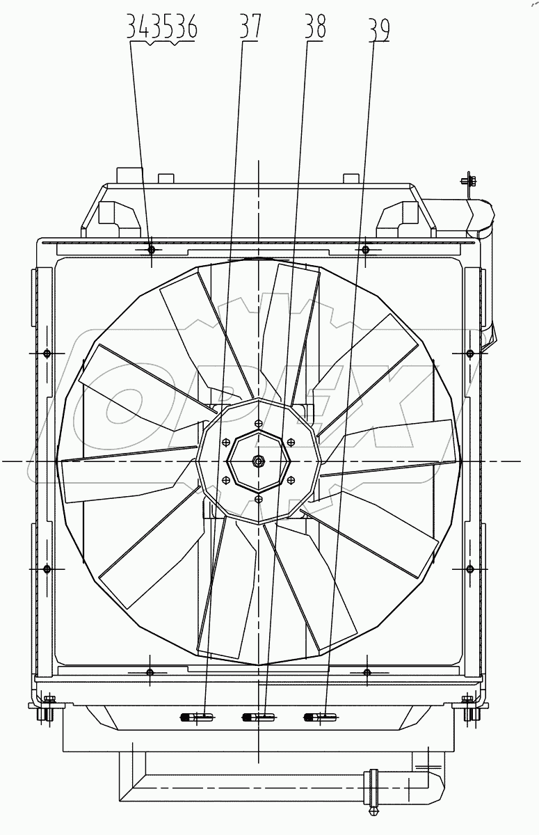  00E0257 003 RADIATOR COOLING SYSTEM