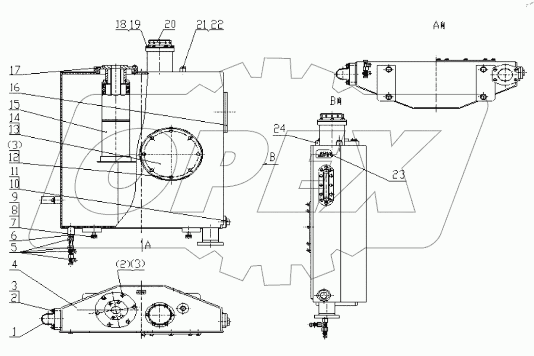  21C0129 000 HYDRAULIC OIL TANK