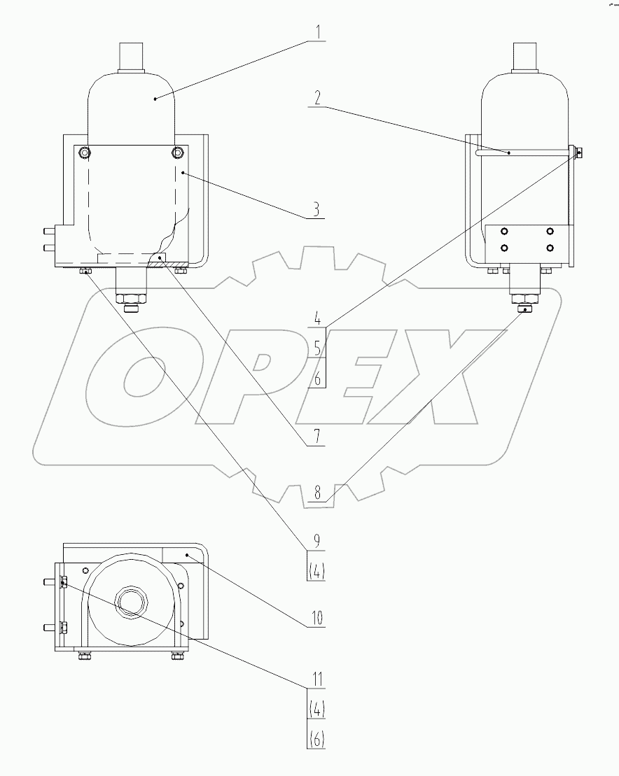15C0106-000-00 BRAKE ACCUMULATOR MOUNTING