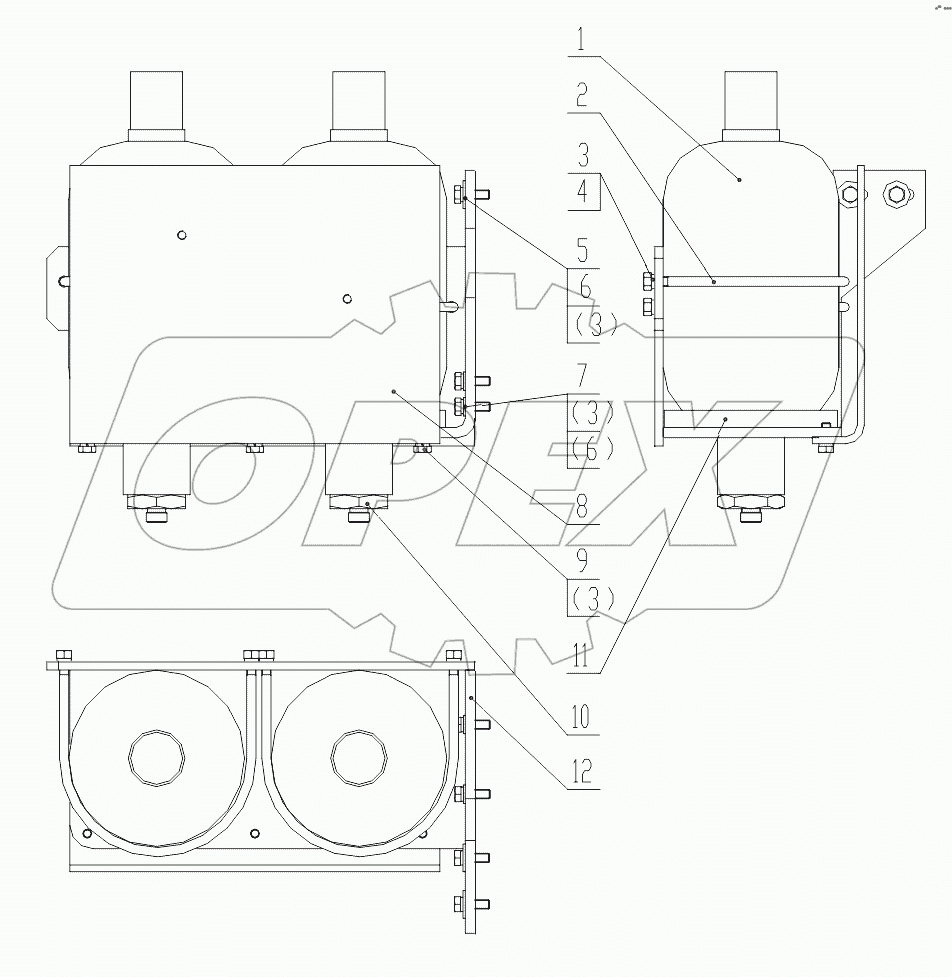 45C0650-000-00 ACCUMULATOR MOUNTING AS