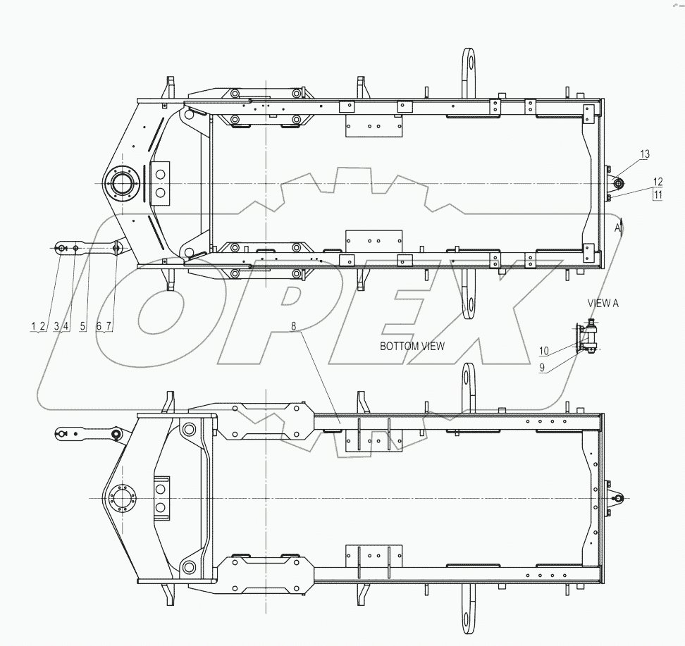 08Y0305-000-00 REAR FRAME AS