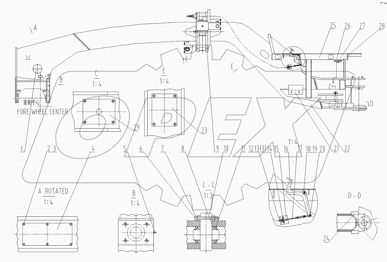 30E0934-004-00 FRONT FRAME AS
