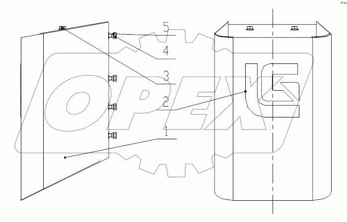 45Е1554-001-00 FRONT COUNTER-WEIGHT