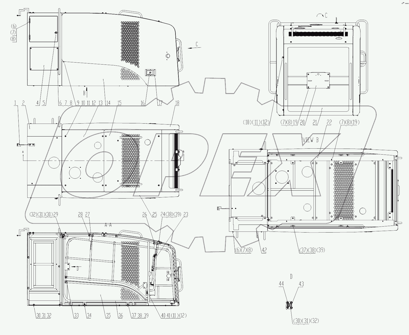 44Y0106-002-00 ENGINE HOOD AS