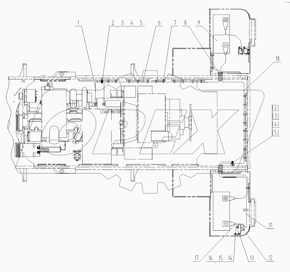 46С7532-000-00 BATTERY WIRING