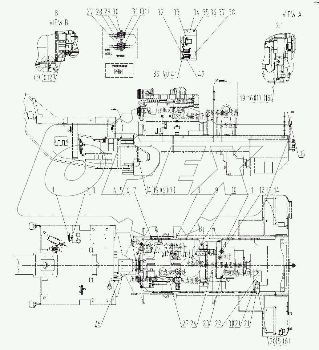 46С9005-000-00 REAR FRAME WIRING