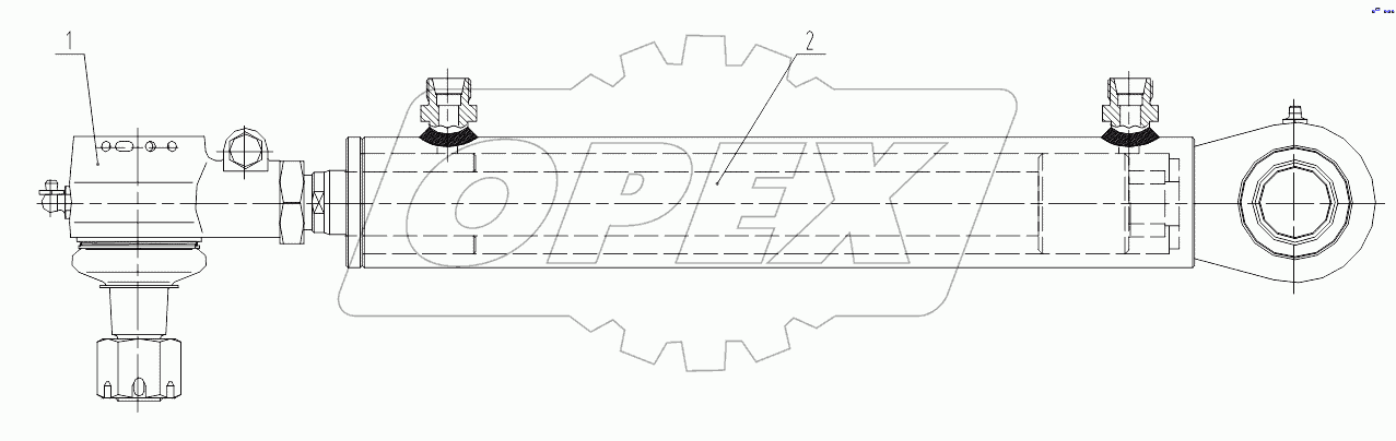 10С1681-000-00 FRONT WHEEL STEERING CYLINDER