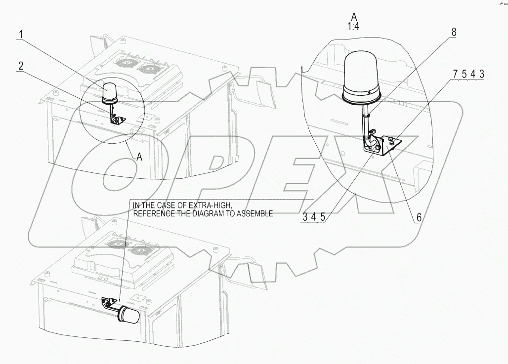 49С2490-000-00 ROTATING BEACON WIRING AS