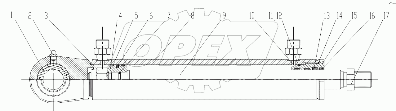 10С0681-006-00 FRONT STEERING CYLINDER