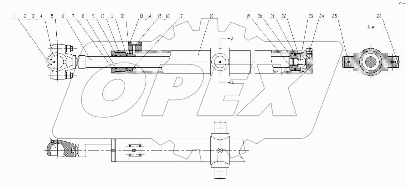 10С0695-007-00 BLADE LIFT CYLINDER