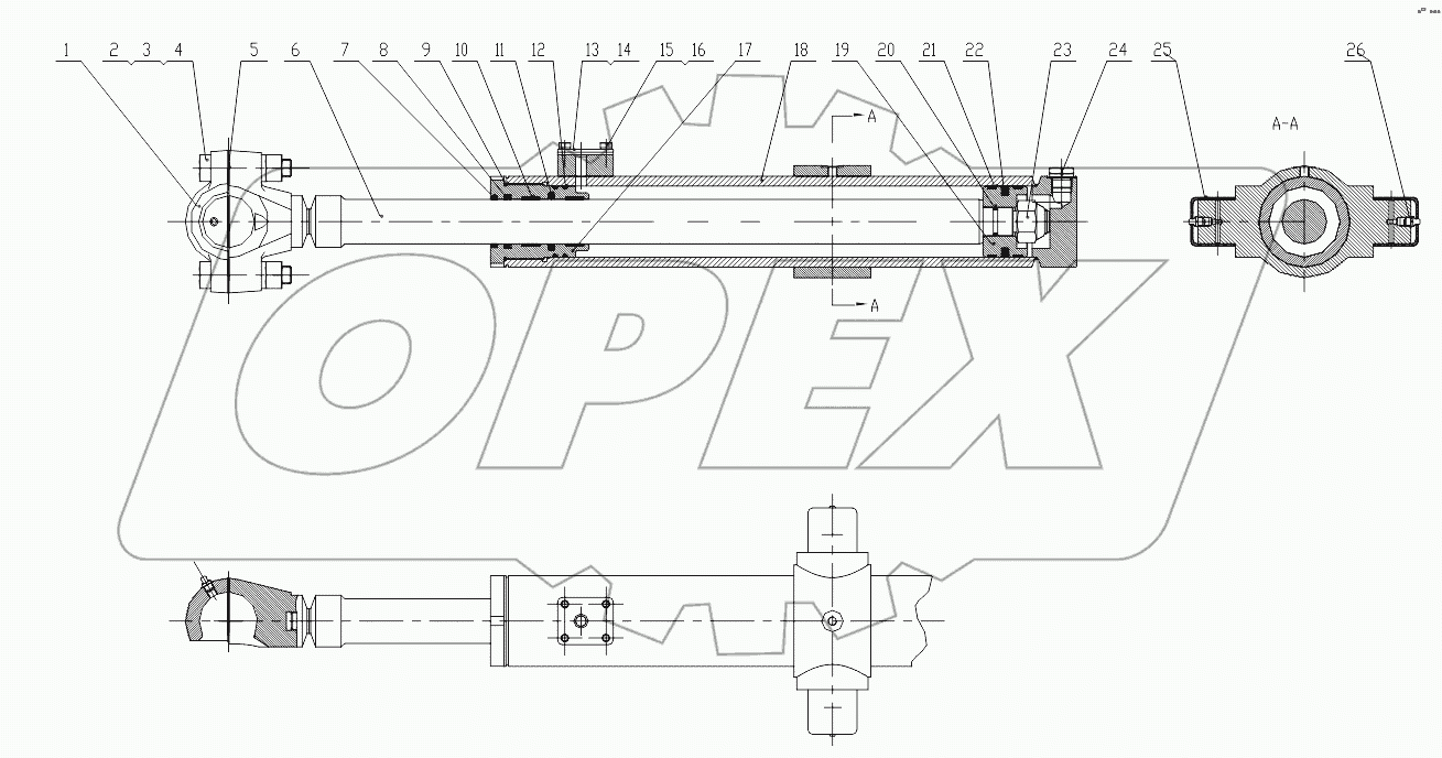 10С0696-007-00 BLADE SWING CYLINDER