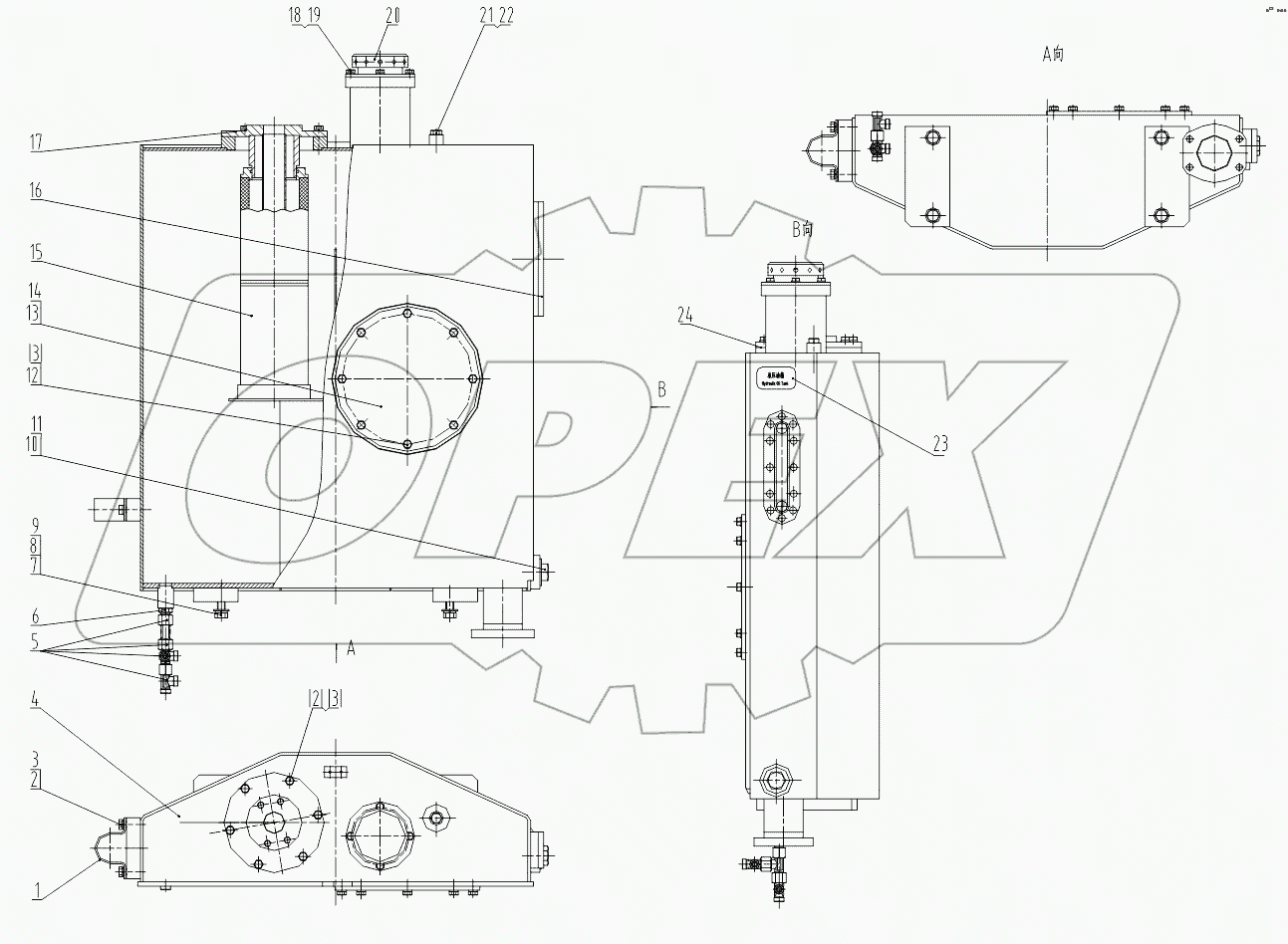21С0129-004-00 HYDRAULIC OIL TANK