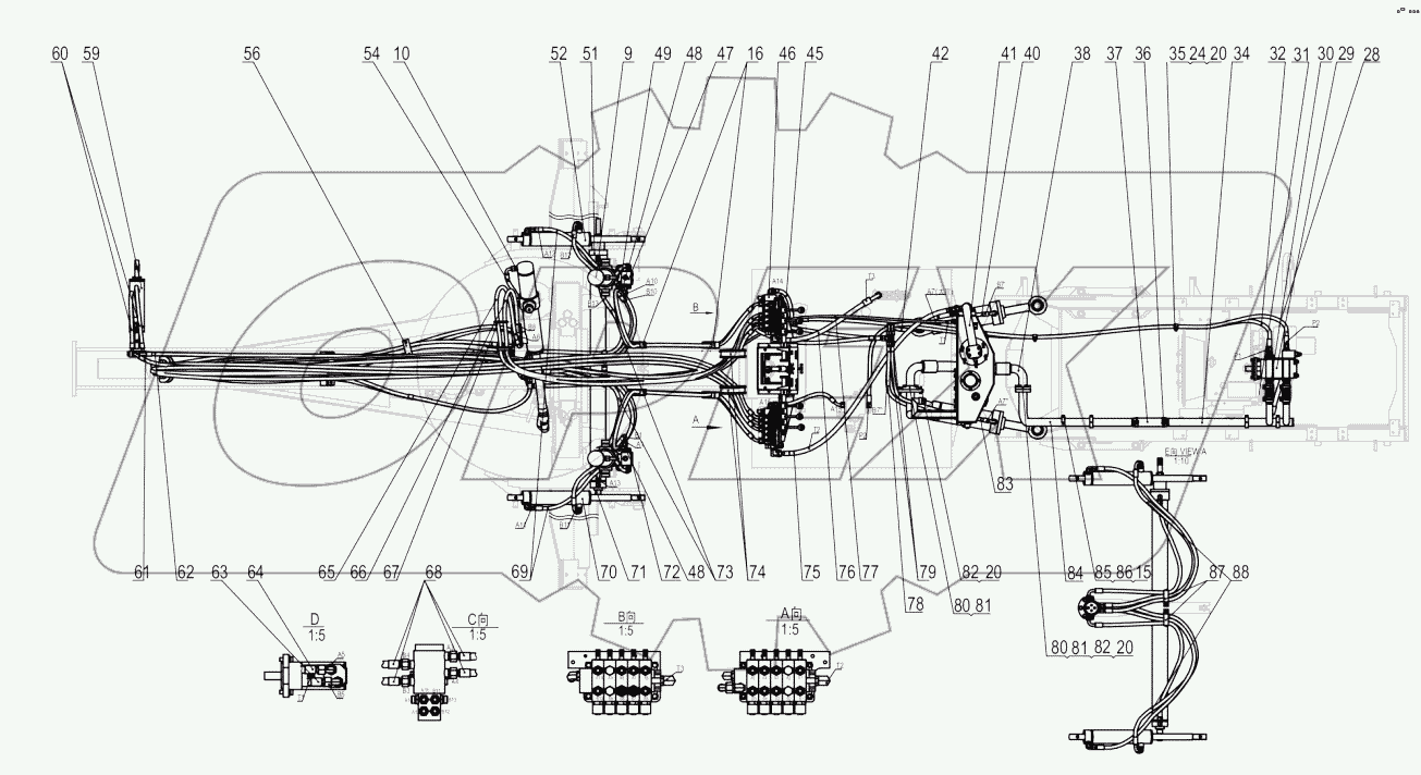 11Y0384-000-01 WORK HYDRAULIC SYSTEM