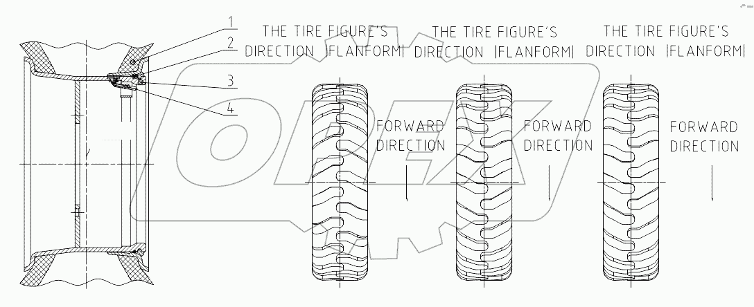 01Е0371-001-00 TYRE AND RIM AS