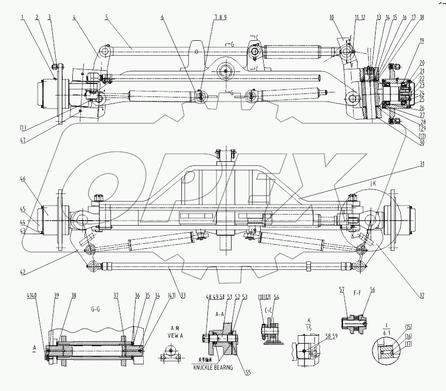 01Y0077-002-00 FRONT AXLE