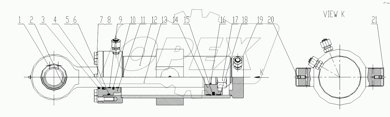 10С0693-005-00 RIPPER CYLINDER