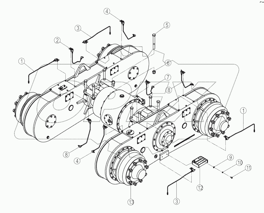 01Y0277-001-00 REAR AXLE AS