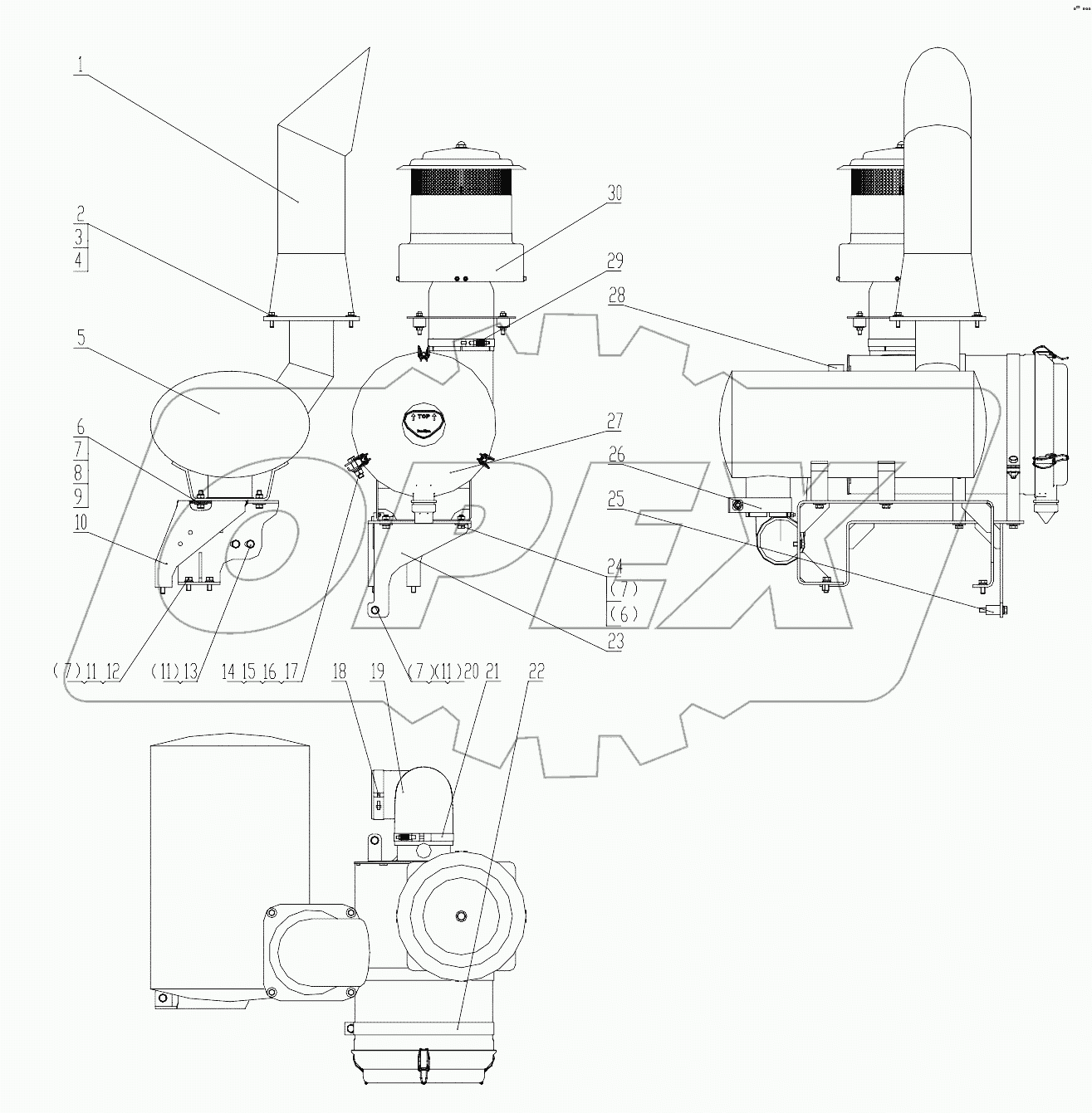 00Y0343 001 INTAKE AND EXHAUST SYSTEM
