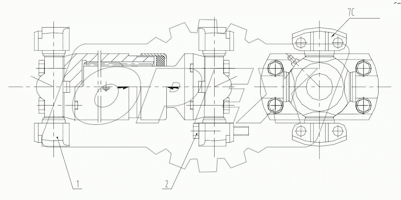 03E0059 000 REAR DRIVE SHAFT