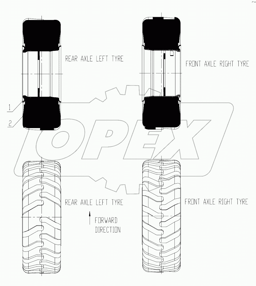01Y0142 000 TIRE & RIM AR