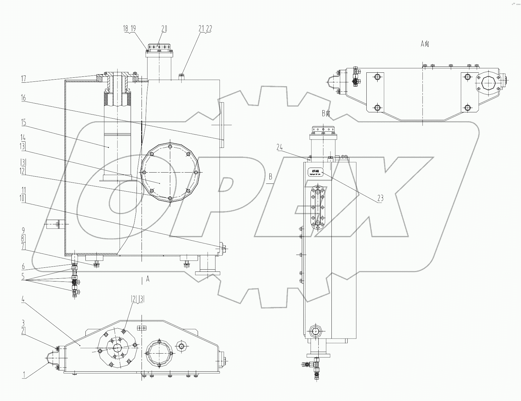 21C0129 004 HYDRAULIC OIL TANK