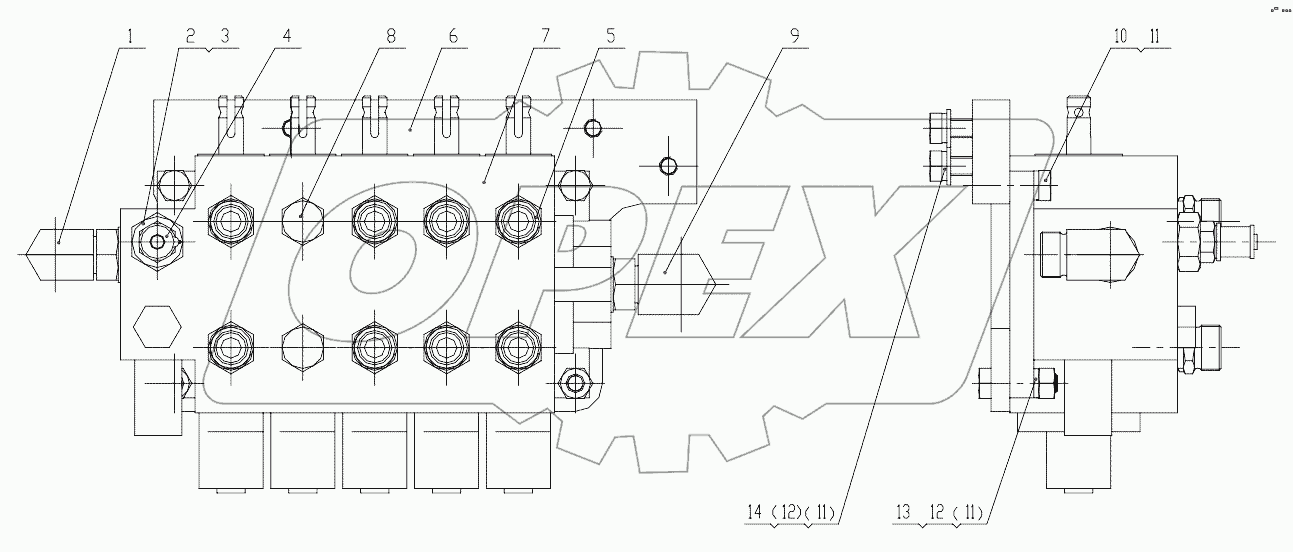 12C0548 003 WORK VALVE MOUNTING-RH
