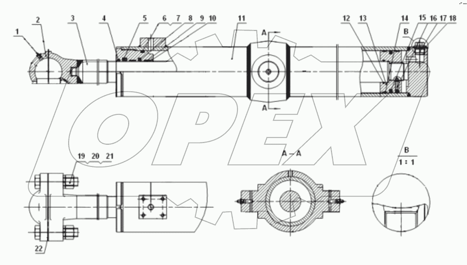 10C1679 000 BLADE SWING CYLINDER