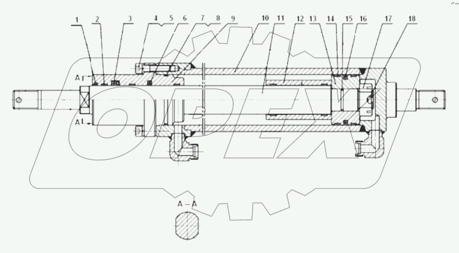10C1875 000 BLADE SIDESHIFT CYLINDER