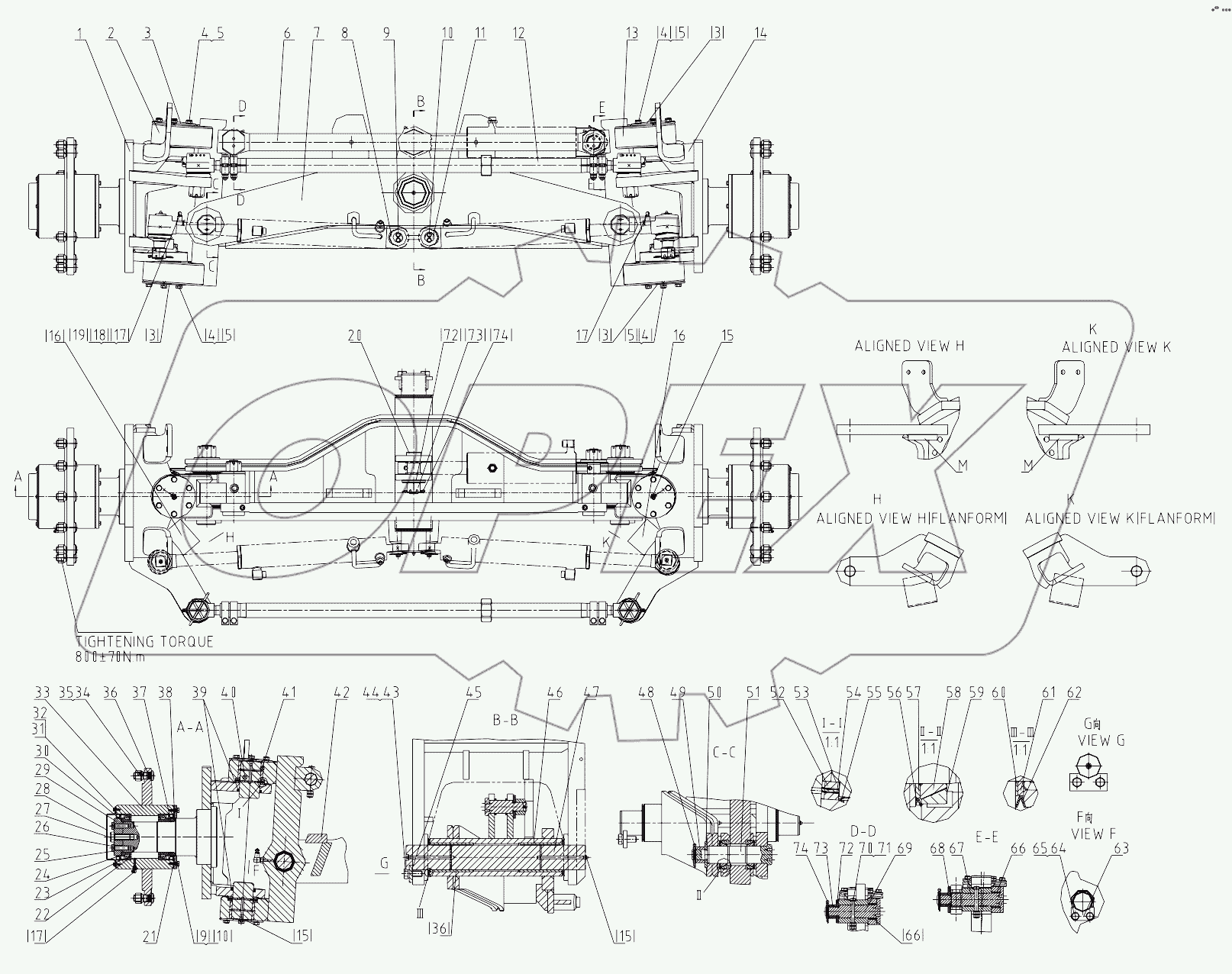 26E0141 002 FRONT AXLE