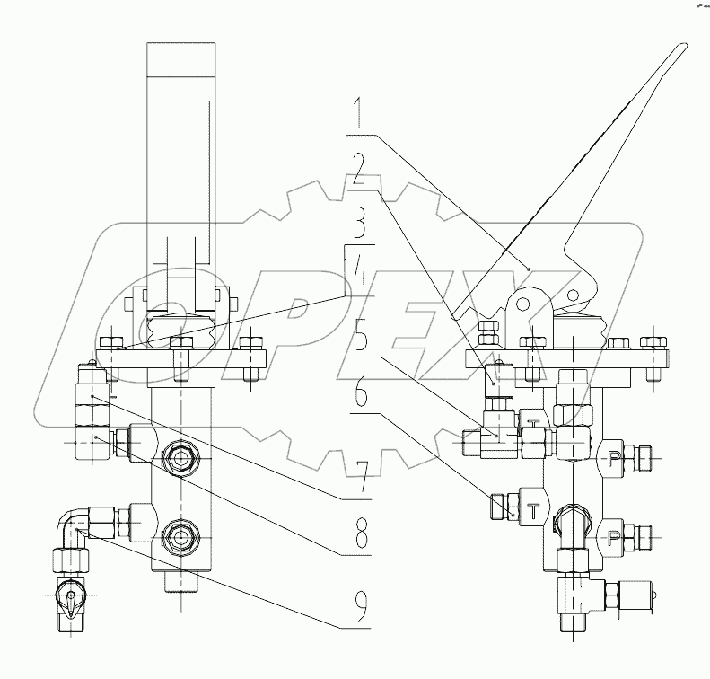 45C0120 000 PEDAL VALVE AS