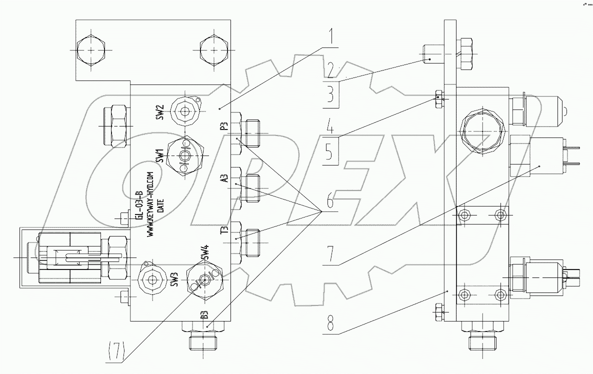 45C0161 002 BRAKE VALVE MOUNGTING