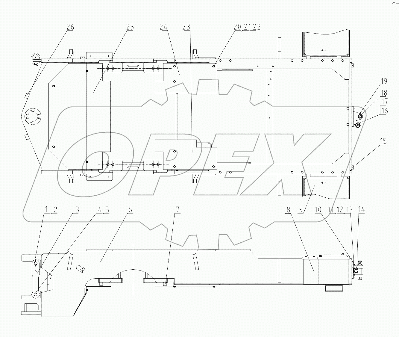 08Y0234 000 REAR FRAME AS