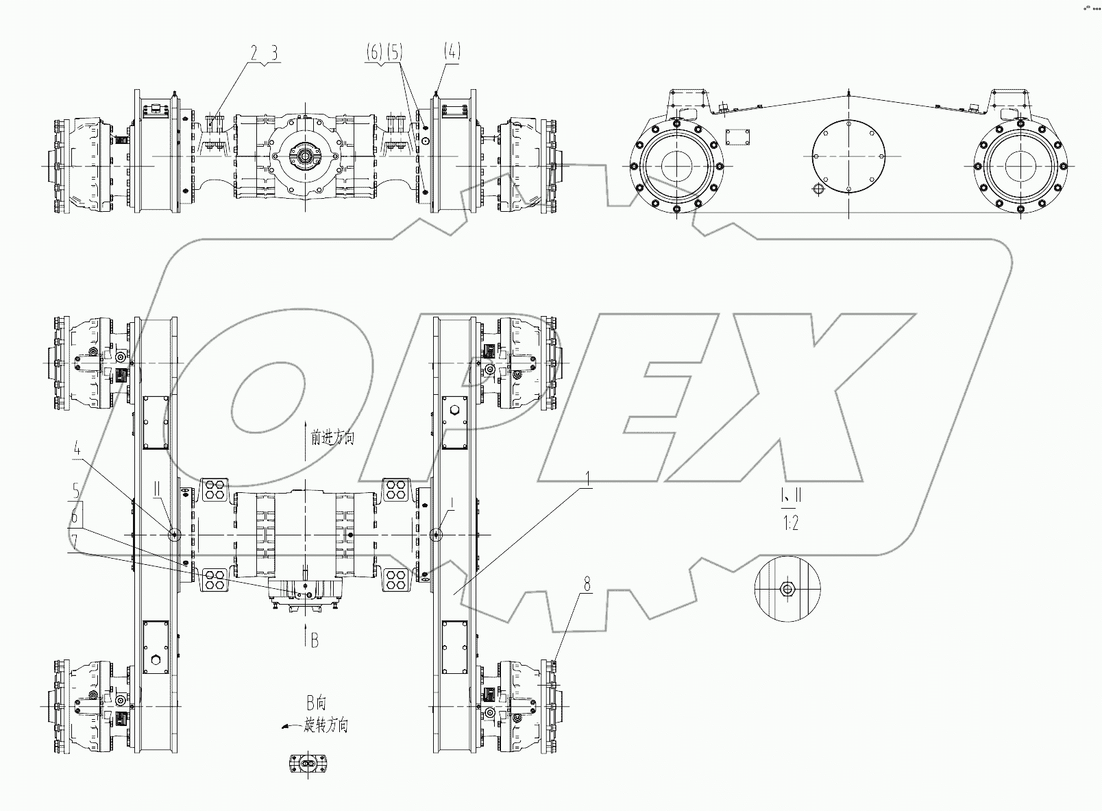 01E0176 004 REAR AXLE AS