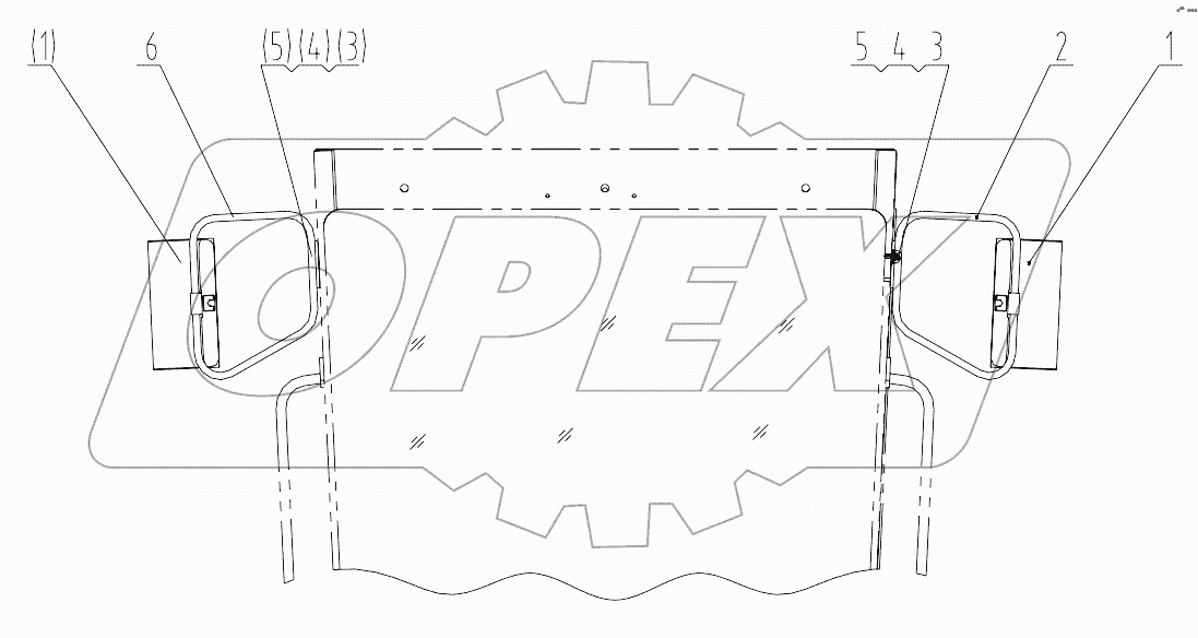 41E0064 000 REARVIEW MIRROR AS