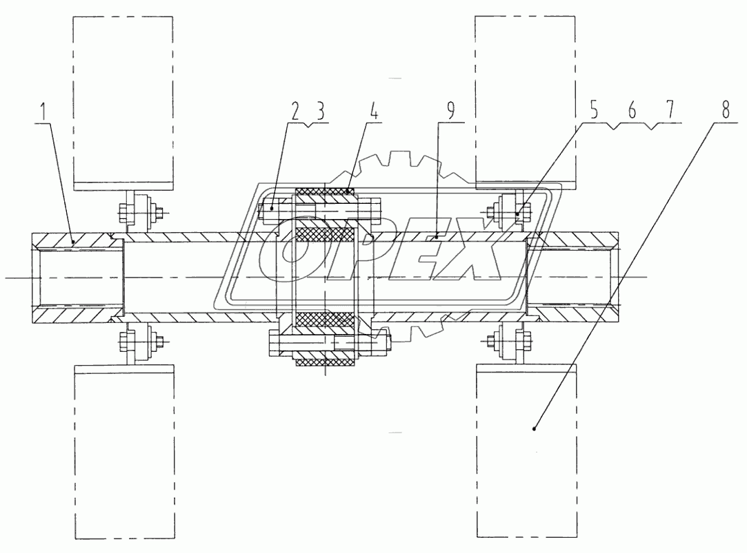 41W0014 Средняя ось