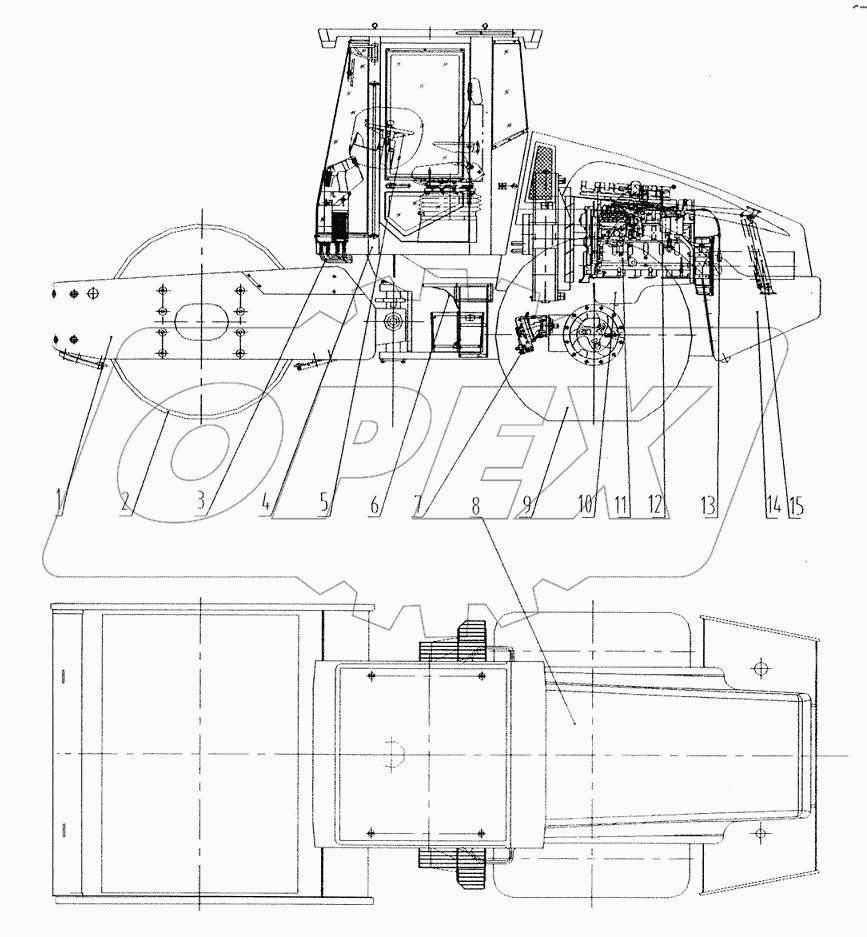 Каток CLG614H в сборе